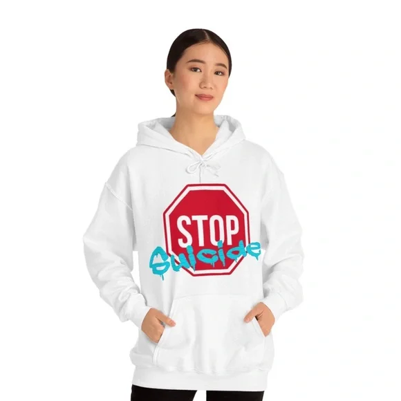 STOP SUICIDE HOODIE - Picture 2 of 3